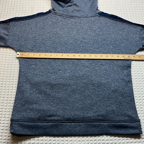 Under Armour Sweatshirt Top Womens Size Medium Blue Wrap Cowl Neck Pre Owned - Picture 12 of 14